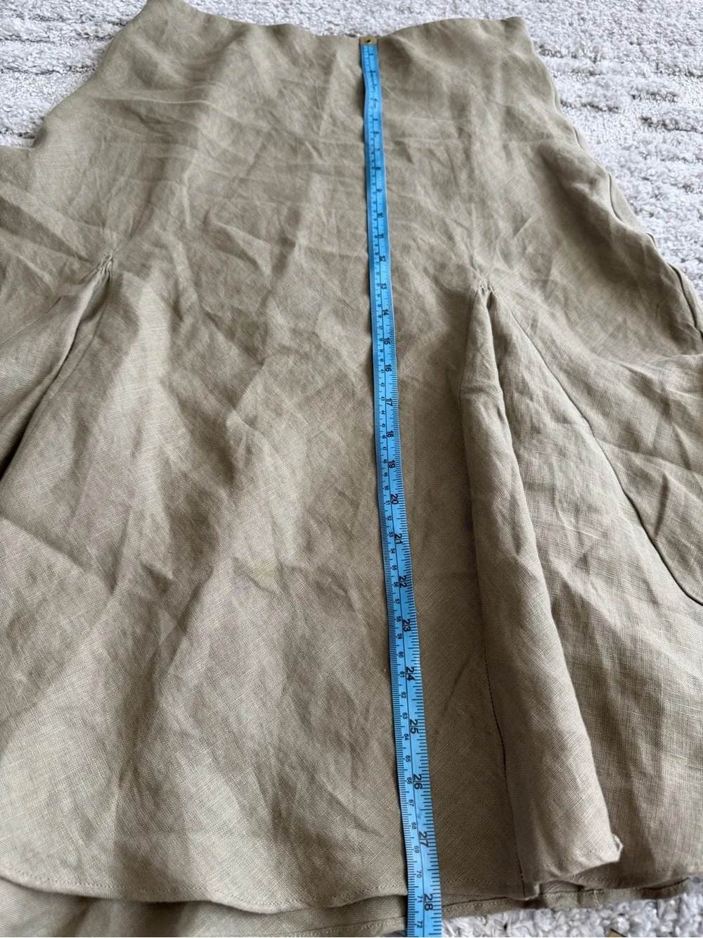 NWOT J.Crew Size Small Gwyneth Flounce Hem 100% Linen Midi Skirt
